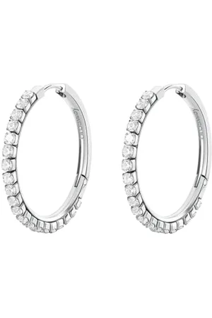 Brosway Desideri Creolen für Damen aus Edelstahl 304 mit Zirkonia, Größe: 3,22 cm, BEIE014