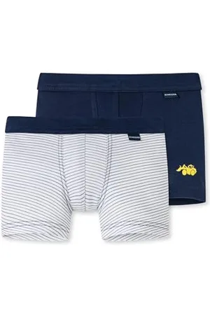 Schiesser Jungen 2 Pack Mit Weichem Bündchen Unterwäsche Feinripp - 100% Organic Bio Baumwolle Größe 92 Bis 140 Boxershorts, , 104 EU
