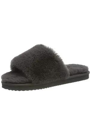 flip*flop Slide Fur Damen Sandalen, Grau (dark grey 0010), 39 EU