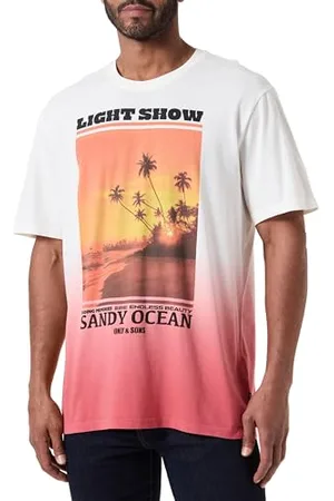 Only & Sons Herren Onskellan Reg Dip Dye Ss Tee T-Shirt, , M