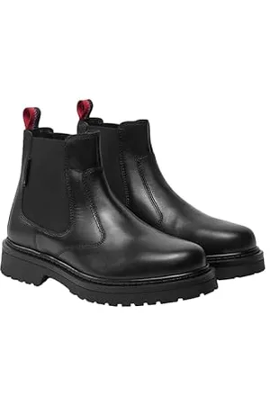 Tommy Hilfiger Herren Chelsea Boot aus Leder, (Black), 42