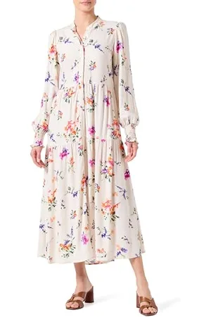 Y.A.S Y.A.S Beige Damen Kleid Y.A.Sasina Ls Long Shirt Dress S. Noos M