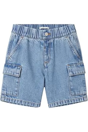 TOM TAILOR Jungen Kinder Cargo Jeans Shorts, Light Stone Blue Denim, 128