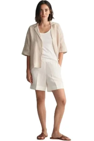 GANT Damen REL Linen Blend Pull ON Shorts, , 32