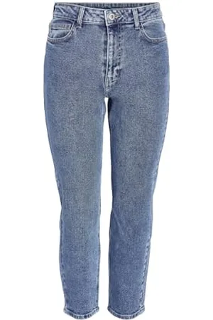 Noisy May Damen Ankle Jeans Lockere Slim Fit Denim Hose High Waist NMMONI, Farben: , Größe:29W / 32L, Beinlänge:L32