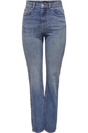 ONLY Damen Onlbillie Ex Hw Straight Slit DNM Dot908 Jeans, , 33W x 32L