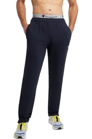 Champion Herren Powerblend fleece broek met open onderkant Hose, Navy, S EU