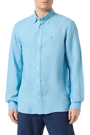 Tommy Hilfiger Herren Hemd Leinenhemd, , XS