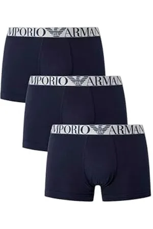 Emporio Armani Herren Stretch Cotton Shiny Logoband 3-Pack Trunk, , S (3er Pack)