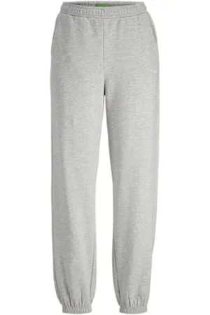JJXX Damen JXABBIE RLX HW Every Pants SWT NOOS Sweatpants, Light Grey Melange/Print:Bright White Logo, S