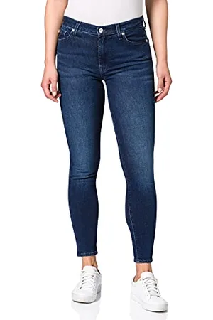 7 for all Mankind Damen Hw Skinny Crop Jeans, , 28W 30L EU