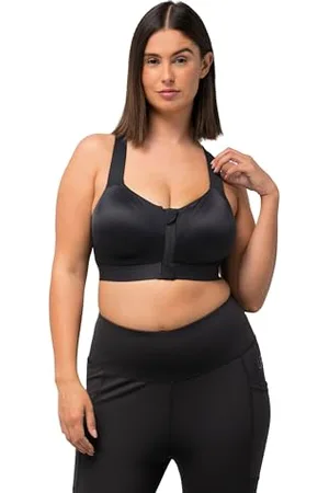 Ulla Popken Damen Sport, Bügel, Front-und Rückenverschluss BH, , 90C