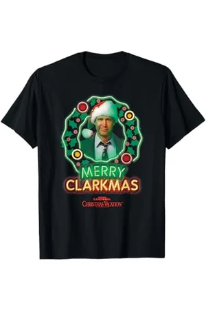 Warner Bros. Kurzarm , Christmas Vacation Neon Clark Weihnachten T-Shirt