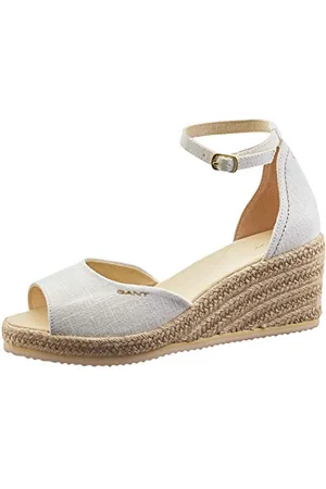 GANT FOOTWEAR Damen Wedgeville Riemchensandalen, Weiß (Off White G20), 41 EU