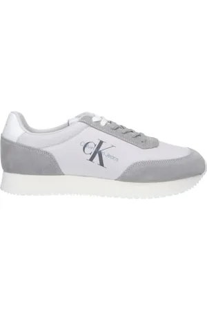 Calvin Klein Jeans Herren Runner Sneaker Retro Runner Low Laceup Su-Ny Ml Sportschuhe, Grau (Oyster Mushroom/Formal Grey), 40 EU