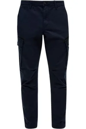 QS by s.Oliver Cargohose mit Garment Dye und Straight Leg Navy 38/34