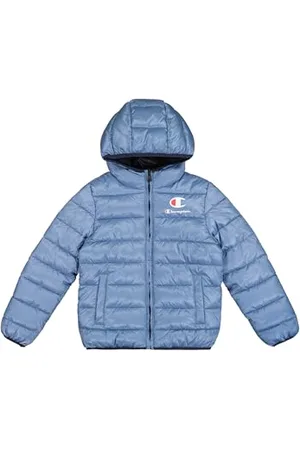 Champion Legacy Outdoor B (306870) – WR Light Cirè 40gr Reversible Kapuzenjacke, Marineblau/Türkisblau (NNY/CBU), 9–10 Jahre (M), Jungen FW24