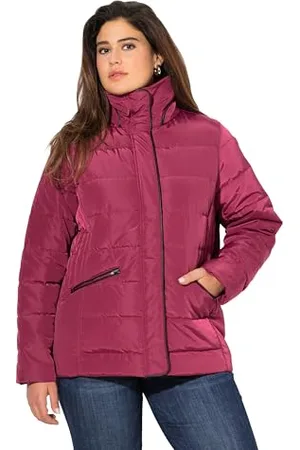 Ulla Popken Damen Steppjacke Mit Leichter Wattierung, Stehkragen, Eingriffstatschen Jacke, , 50-52 EU
