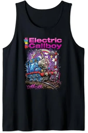 Electric Callboy Choo Choo Tank Top, Unisex, Klassisch, , Multicolored, S, Tank Top, SHIRT, Rundhals-Ausschnitt, Ärmellos, Small, EU 40/42, 16.5, Einfarbig, Bequemlichkeit, Leichtigkeit