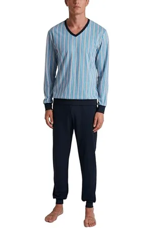 Calida Cotton Special Bündchen-Pyjama Herren, aus 100% Baumwolle
