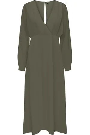 ONLY Damen Onlalma Life Poly Jen Long Dress Solid Kleid, , Medium