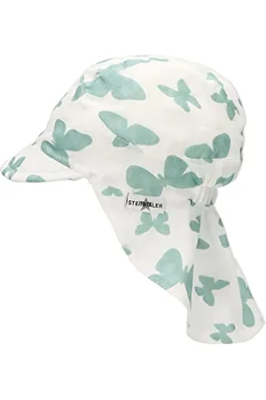 Sterntaler Mädchen Schirmmütze mit Nackenschutz Schmetterling Sonnenhut, , 49