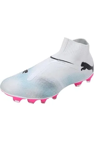 PUMA Herren Future 7 Match+ LL FG/AG Soccer Shoe, White Black-Poison Pink, 44.5 EU