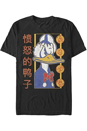 Disney Unisex Mickey Angry Duck Organic Short Sleeve T-shirt, , S