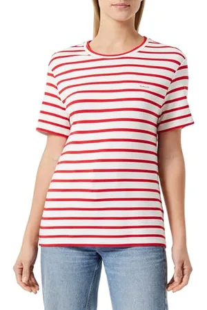 GANT Damen Striped SS T-Shirt, , XX-Large