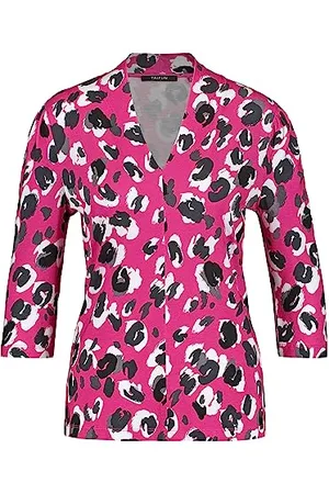 Taifun Damen 3/4 Arm Shirt mit Allover-Print 3/4 Arm Animal-Print 44