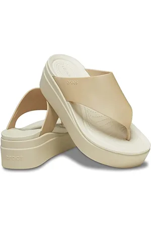 Crocs Damen Brooklyn Platform Flip Flop Flipflop, Champagner/Knochen, 41.5 EU