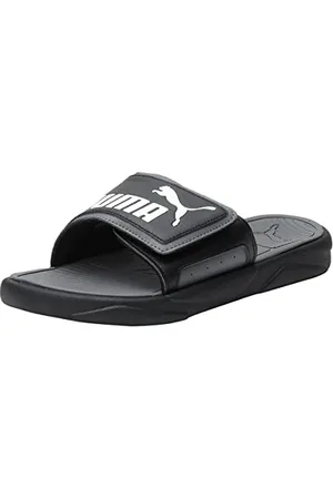 PUMA Unisex ROYALCAT Comfort Slide Sandal, Black-Castlerock White, 35.5 EU