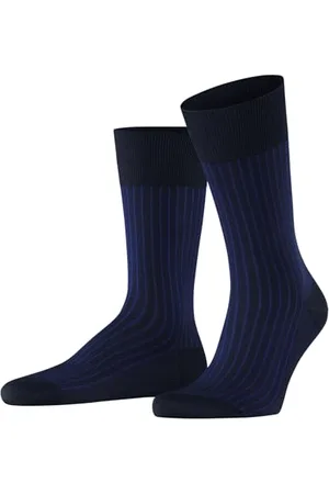 Falke Herren Socken Oxford Stripe M So Baumwolle gemustert 1 Paar, , 41-42