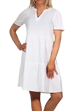 ONLY ONLTHYRA Life SS V-Neck Dress WVN CS