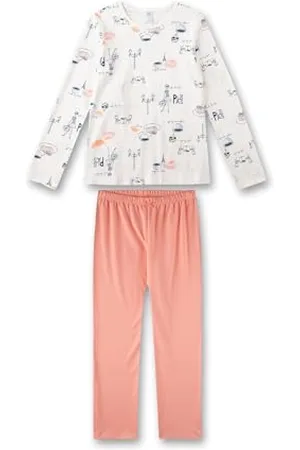 Sanetta Mädchen Schlafanzug Pyjama 100% Bio-Baumwolle