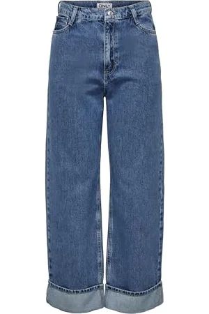 ONLY Female Jeans mit weitem Bein ONLHOPE Hohe Taille Weiter Beinschnitt Jeans