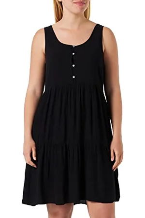 Ichi IHMARRAKECH SO DR12 Damen Freizeitkleid Kleid 100% Viskose Minikleid mit Knopfleiste Ärmellos Regular-Fit, Größe:L, Farbe: