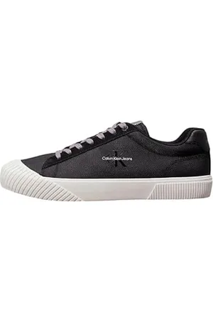 Calvin Klein Jeans Herren Vulcanized Sneaker Skater Schuhe, Schwarz (Black/ Bright White), 45