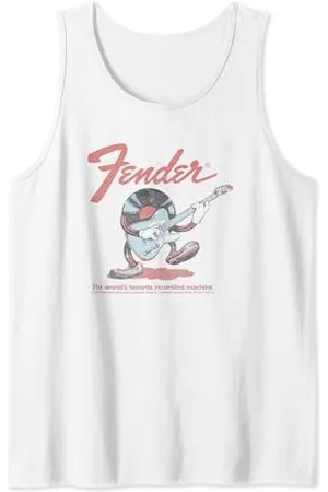 Fender Record Playing Guitar Centered Tank Top