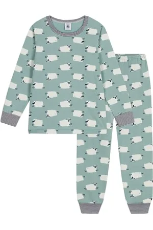 Petit Bateau A0AWA Langarm-Pyjama Jungen 12 Jahre