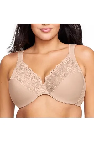 Glamorise Große Größen Plusgröße Tief geschnittener WonderWire-BH mit Spitze und Bügel Nr. 1240, , 80B