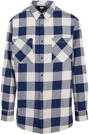 Urban classics Herren Long Oversized Checked Shirt Hemd, , S