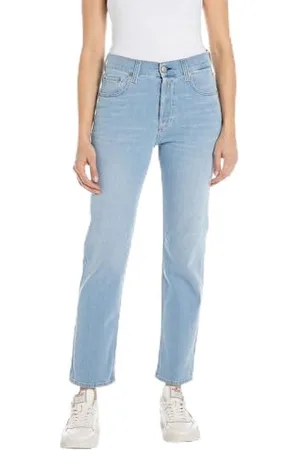 Replay Damen Jeans Maijke Straight-Fit, Light Blue 010 (Blau), 28W / 32L