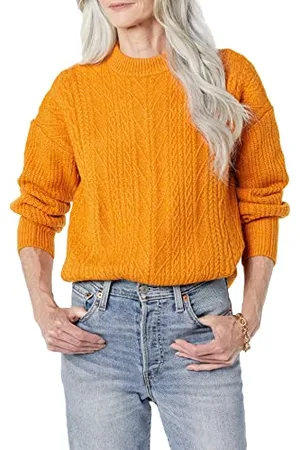 Amazon Damen Moderner Soft-Touch-Pullover Mit Rundhalsausschnitt (Erhältlich In Übergröße), , S