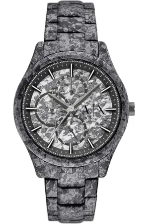 Armani Exchange Watch for Men, Automatic Movement and 46mm Case Size with Stainless Steel, Leather or Silicone Strap