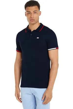 Tommy Hilfiger Herren TJM REG Flag Cuffs Polo DM0DM12963 Kurzarm Poloshirts, , XXS