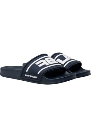 Replay Herren Badeschuhe Slipper, Schwarz (Black White 008), 40