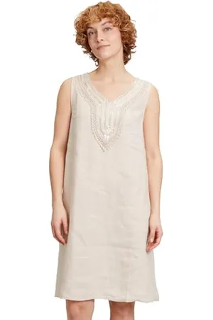 Cartoon Damen 1637/7230 Kleid, Beige, 40 EU