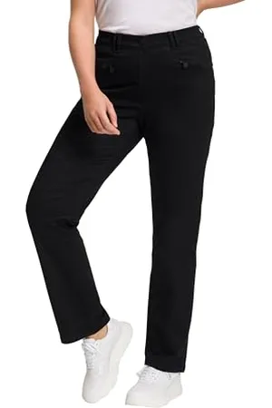Ulla Popken Damen Basic-Stretchhose Mony Hose, , 40W / 34L