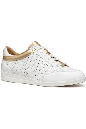 Geox Damen D Myria C Sneaker, White, 38 EU